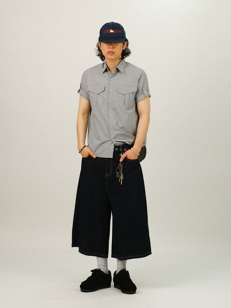 TE SELVAGE WIDE BERMUDA DENIM
