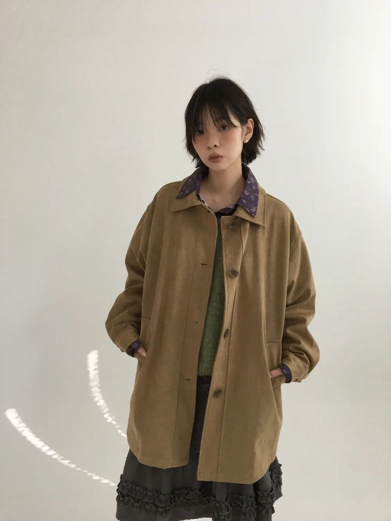 Saco Suede Half Coat (2color)