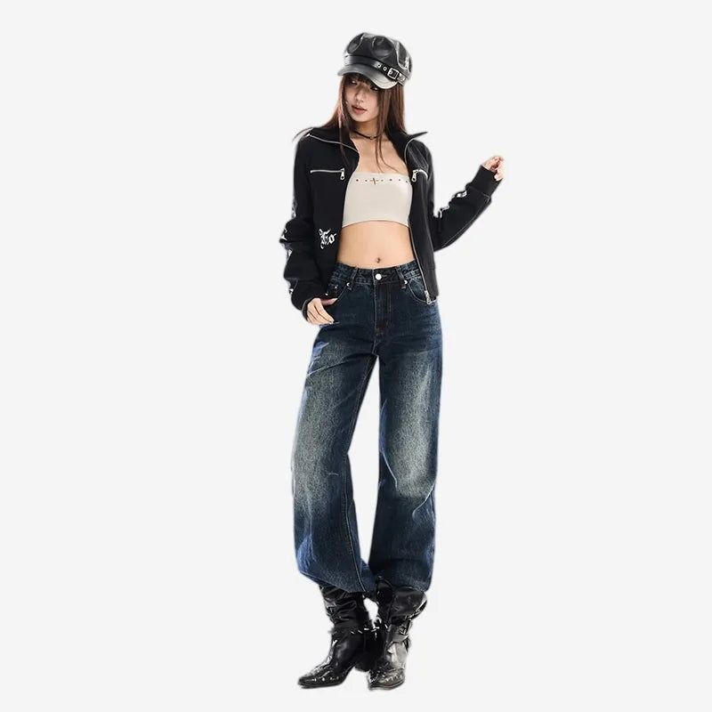 La mode MAQI（ラ モード マキ）の「ヴィンテージウォッシュドクリーンフィットストレートブーツカットジーンズ（パンツ）」