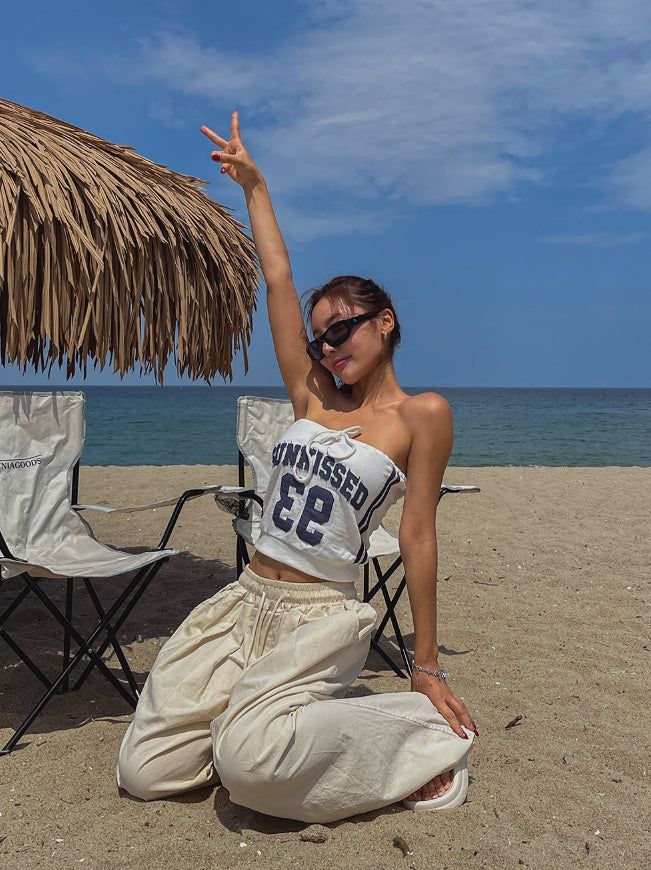 Sunkey Patch Strap Tube Top
