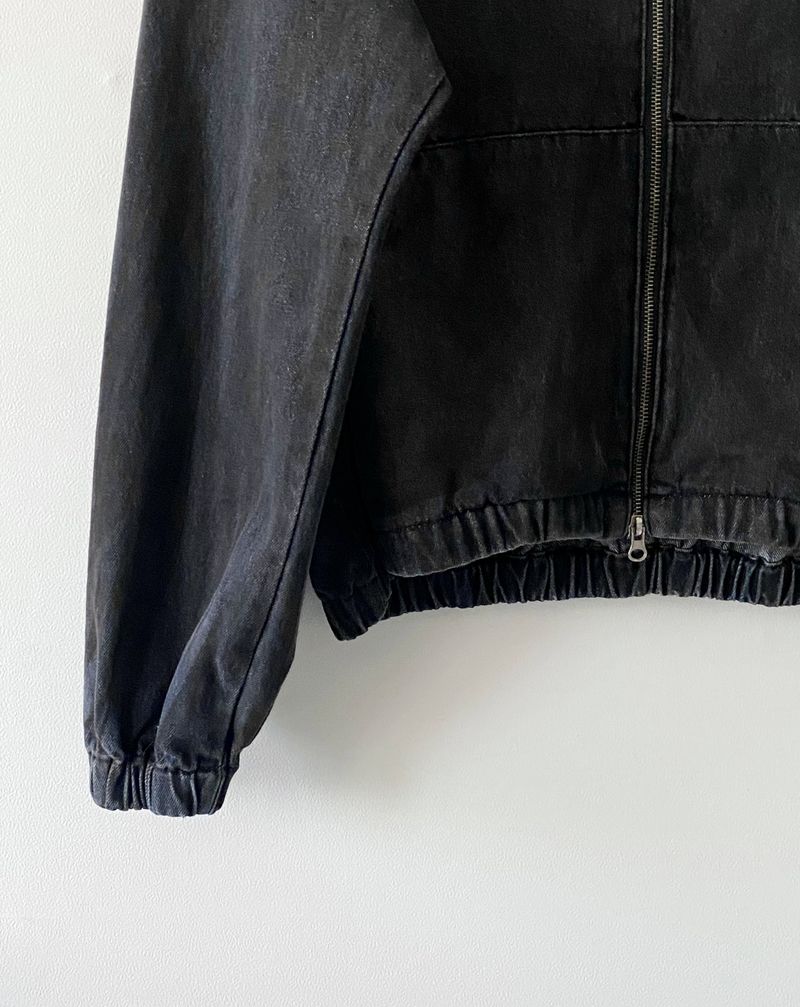 Aceite set up denim hood jacket