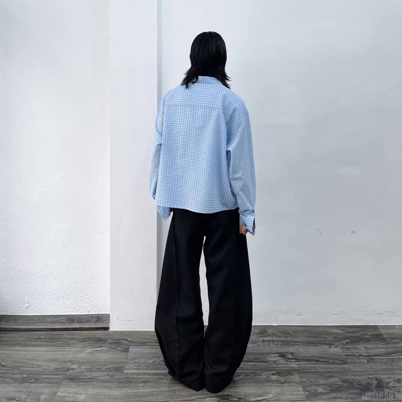 Minimalist Wide Straight-hem Shirt