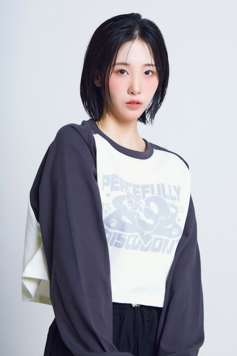 open armhole heart raglan ½T-shirts_charcoal/ivory