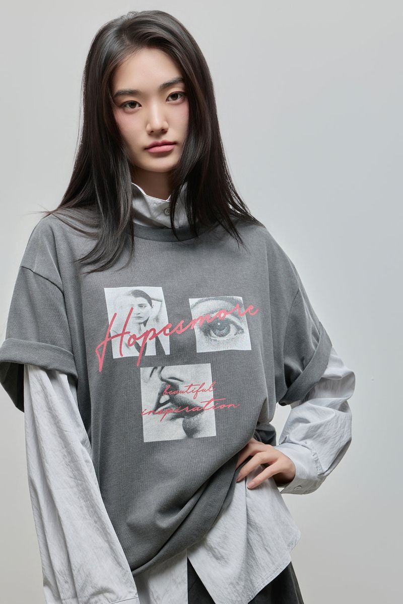 Urban High-neck String Shirt_Grey