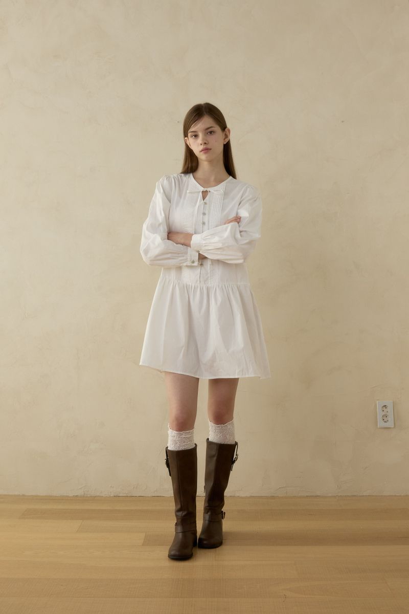 MEADOW PINTUCK RIBBON DRESS