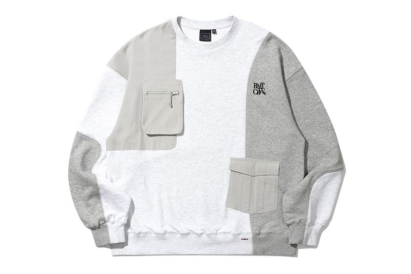 FLECK POCKET SWEAT SHIRT_LIGHT GRAY