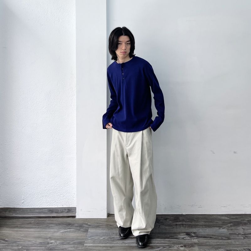 Ribbed Henley Top