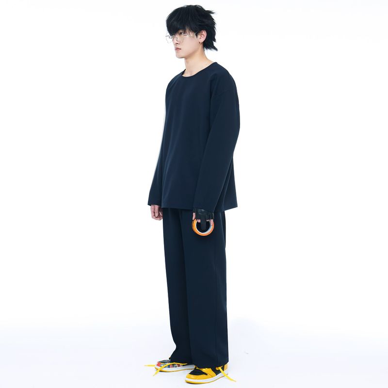 WOVEN T-SHIRT NAVY