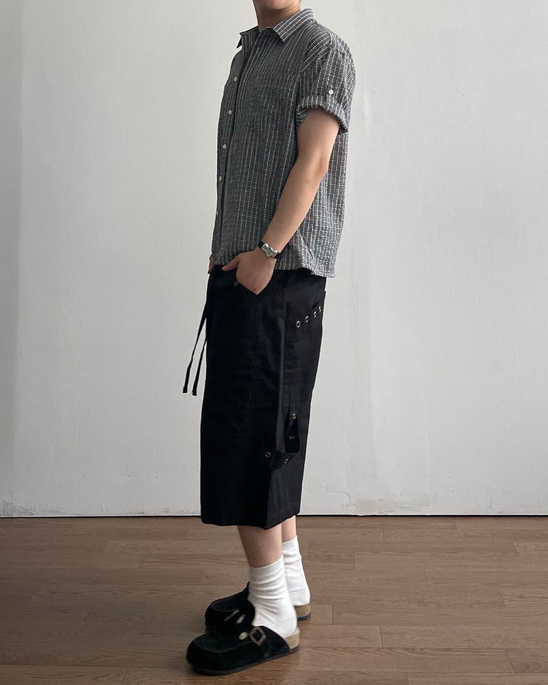 Pore Eyelet Bermuda Pants