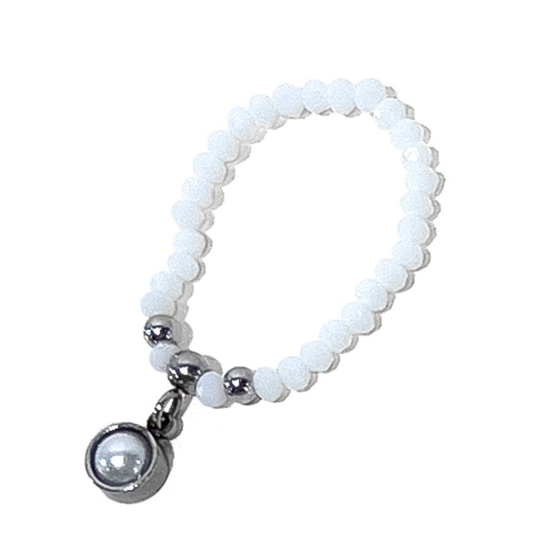 [3SET] Aztec beads rings white