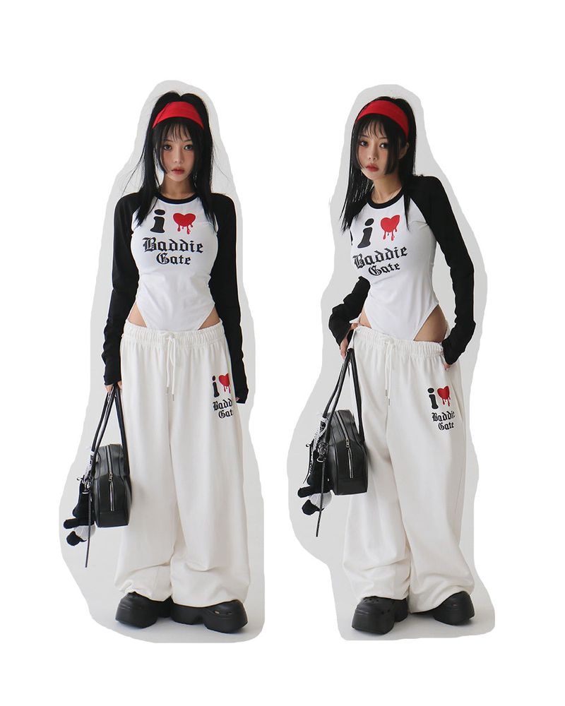 Delight-J（ディライトジェイ）の「I love raglan bodysuit T-shirt（Tops）」