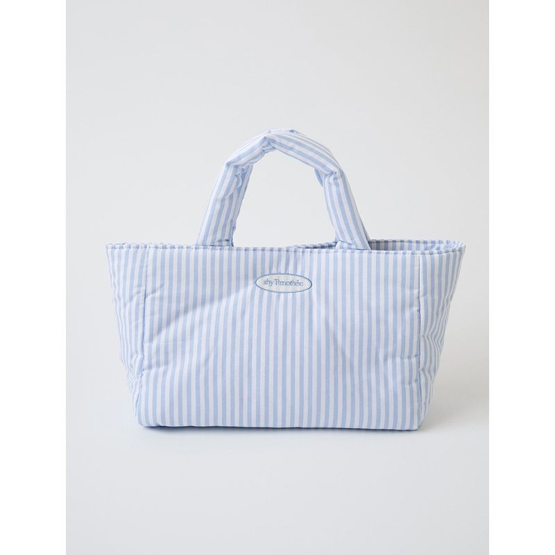 stripe padded bag - blue