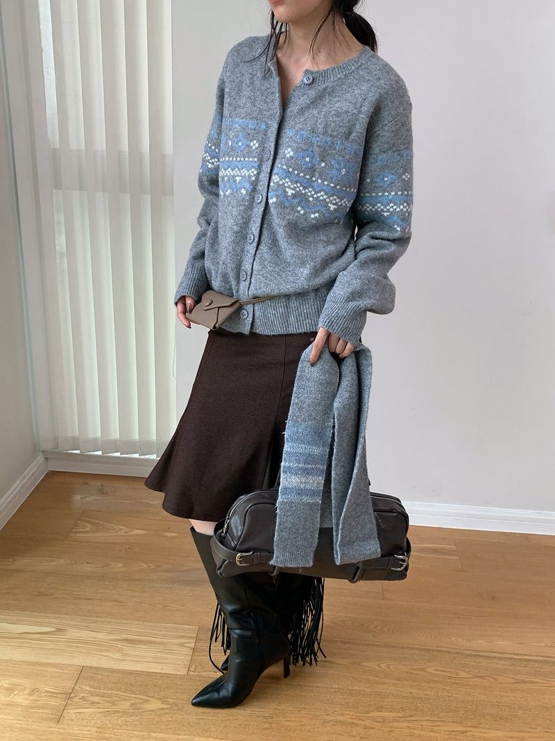 Cabin Nordic Round Knit Cardigan