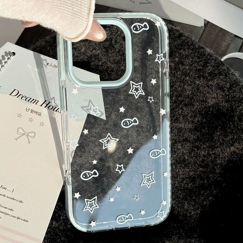 Summer Blue Edge Fresh Mood Minimal iPhone Case