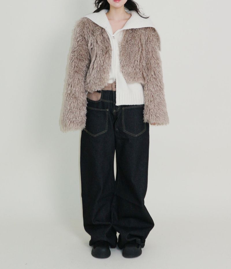 Angel Hairri Fur Bolero Short Jacket (Semi Cropped Jacket)