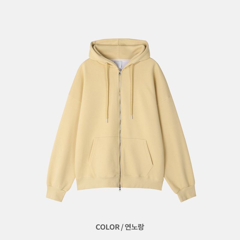 Essential Two-Way Overfit Hooded Zip-Up 12C