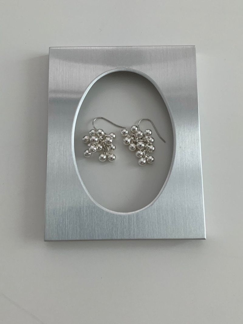 シルバー ボールピアス