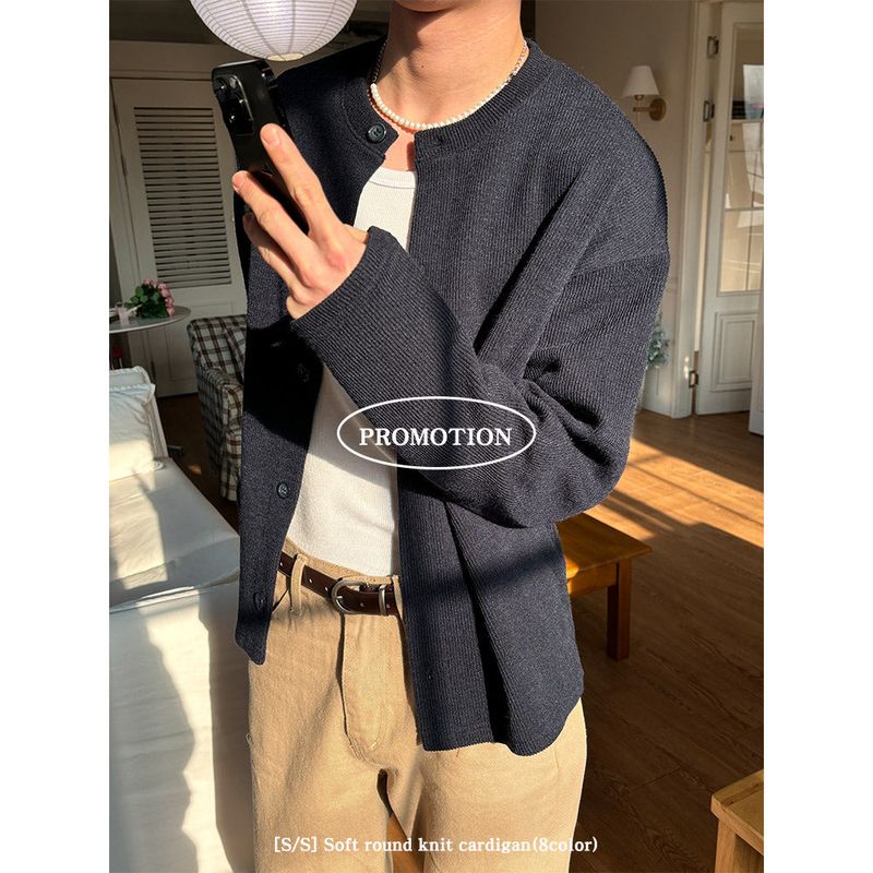  [S/S] Soft round knit cardigan(8color)