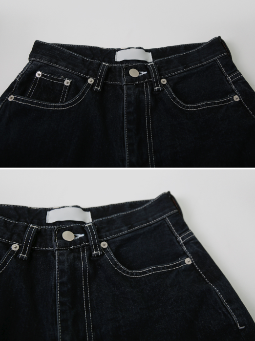 DEVELOP Print Denim Wide Pants