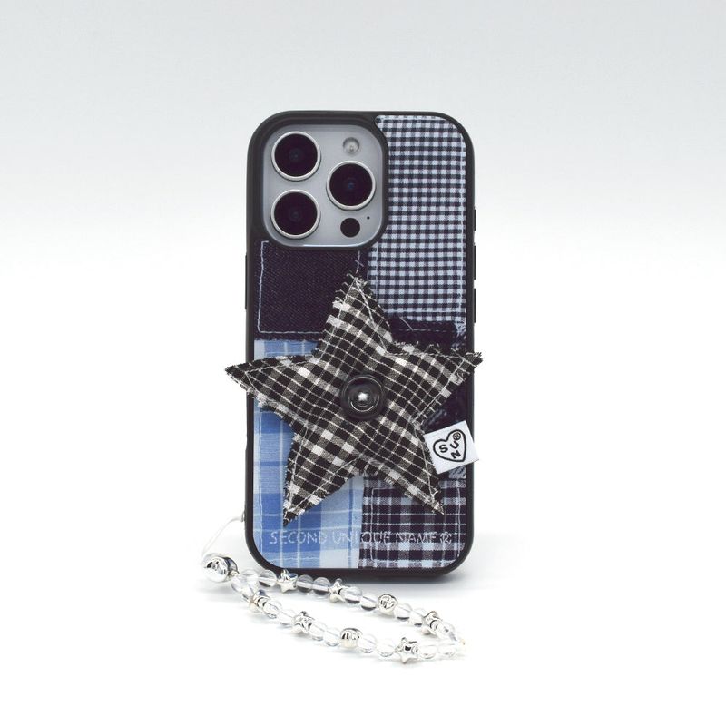 seconduniquename(セカンドユニークネーム)の「SUN CASE STAR PATCH BLACK(Smartphone Accessories)」