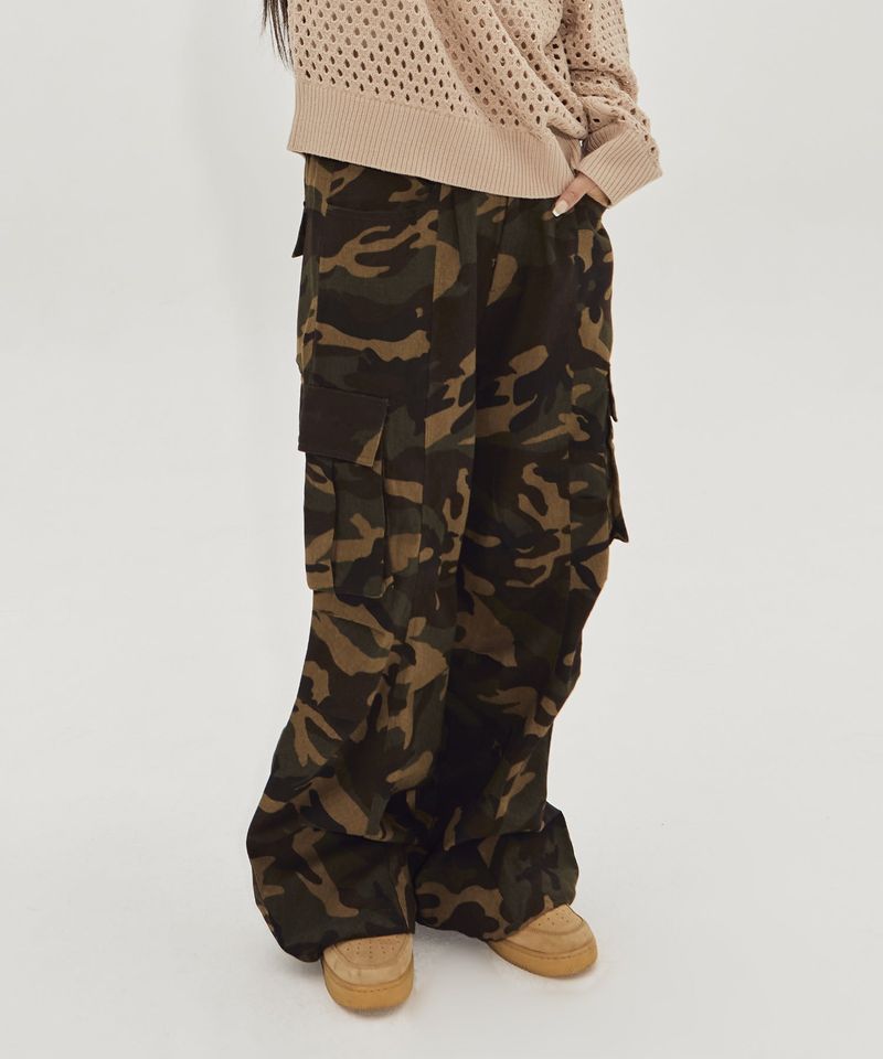 MAXI WIDE COTTON CARGO PANTS