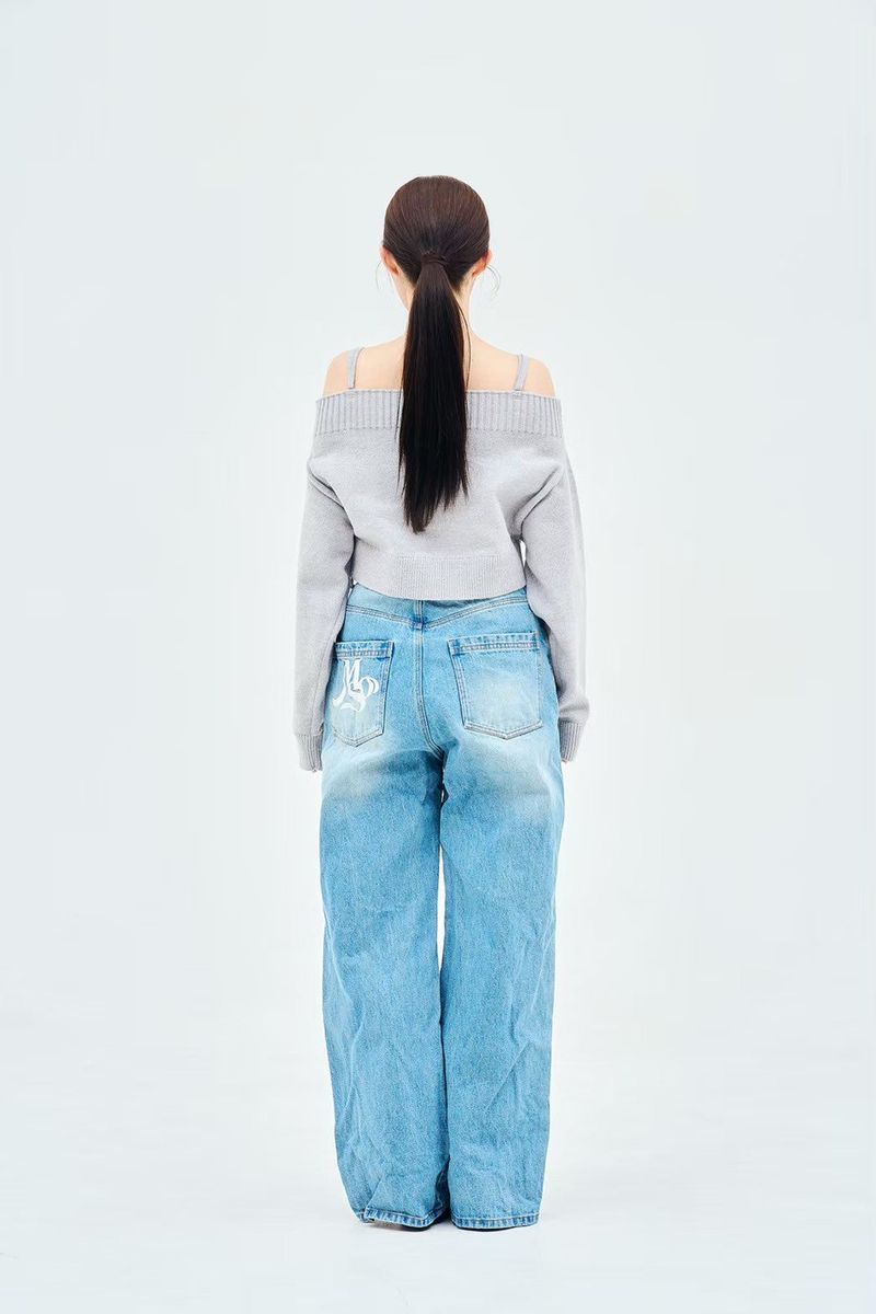 damage denim pants