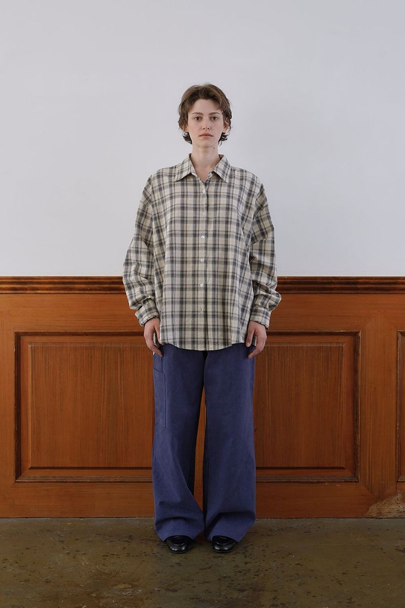 Autumn check shirt_beige