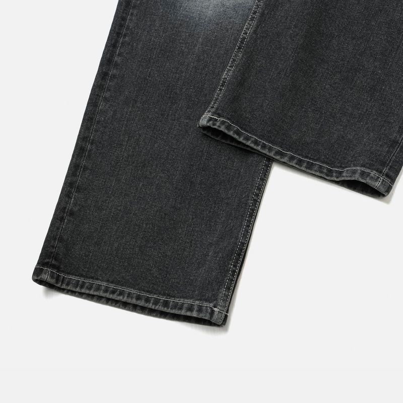LMN Chrome Semi Wide Brush Denim Pants (4 colors)