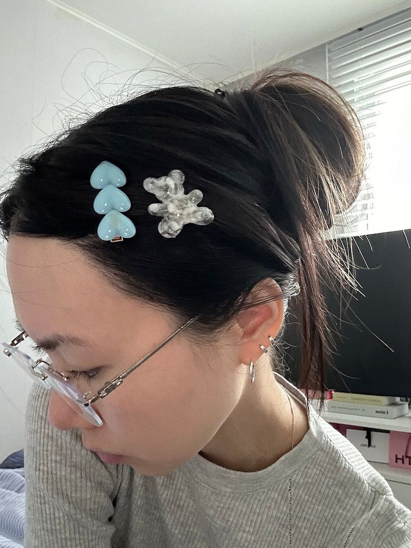 Teddy bear hair pin (8color)