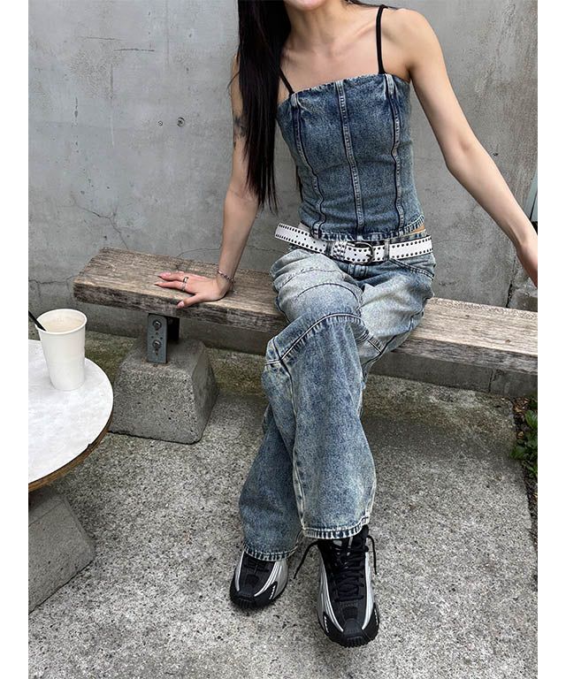 Kitch slit denim top