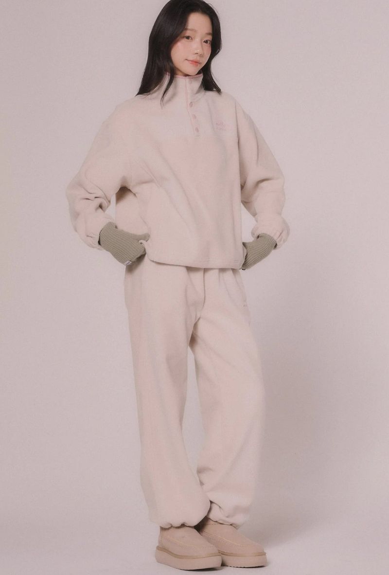 FLEECE 2WAY PANTS (Light beige)