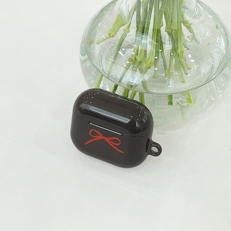ribbon glossy airpods case(brown)