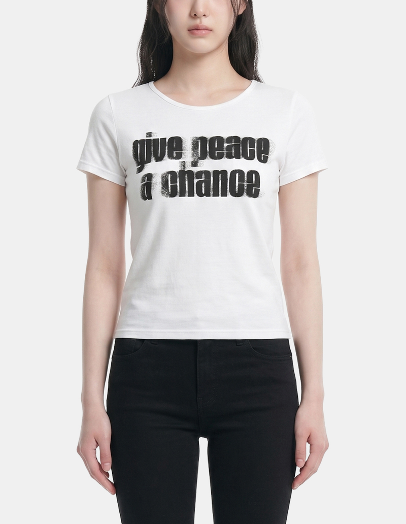 Tess Graphic Shirring Tee