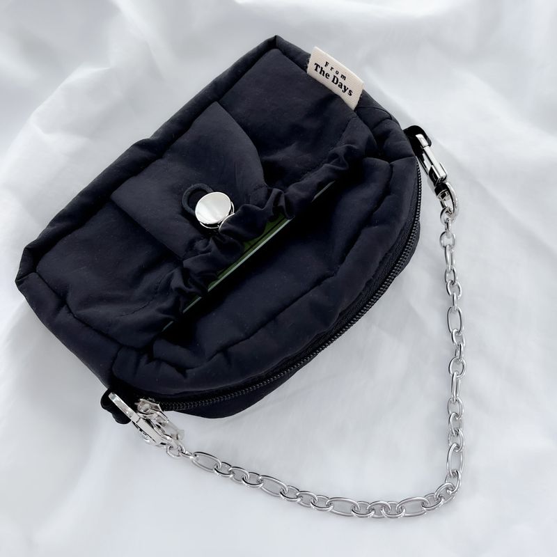 Card Wallet Mini Chain Bag-BLACK