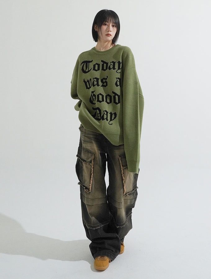 Franken cargo denim pants