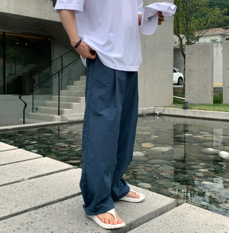 Wybird Cool Ice String Pin Tuck Wide Pants
