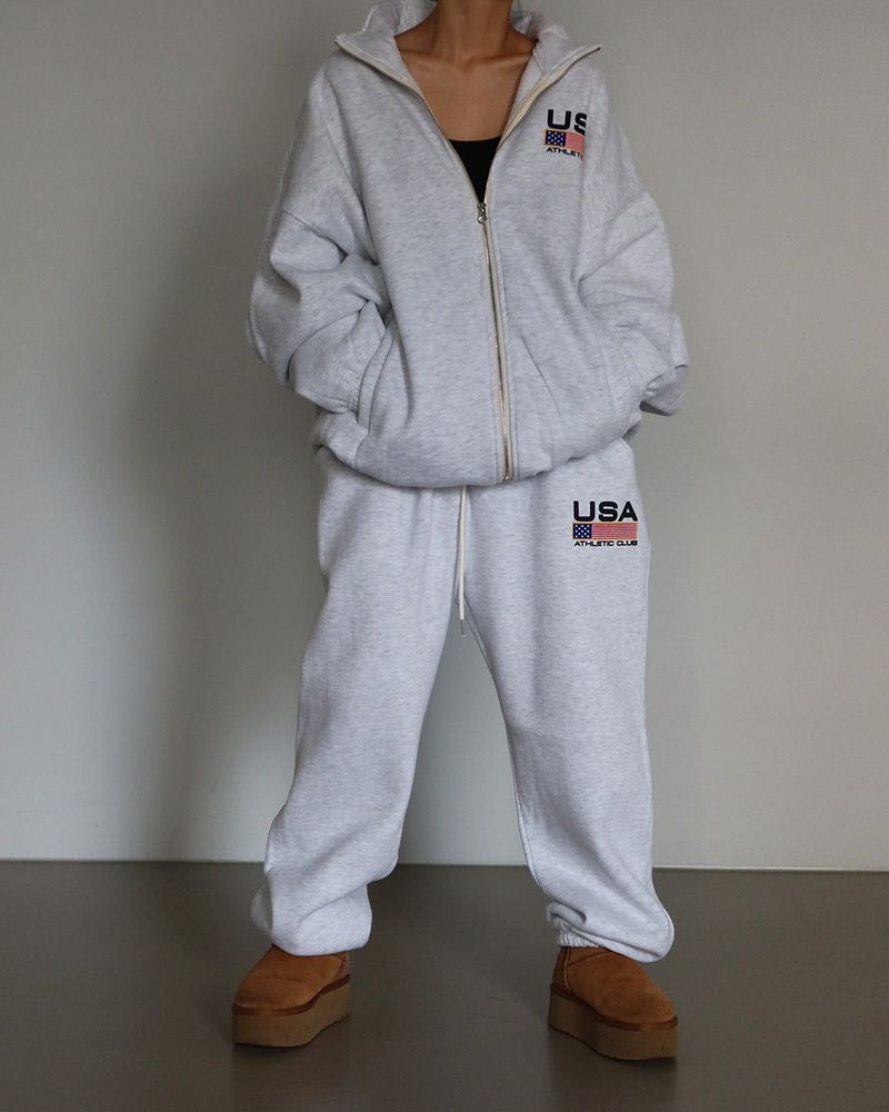 [UNISEX] American fleece zip-up jacket