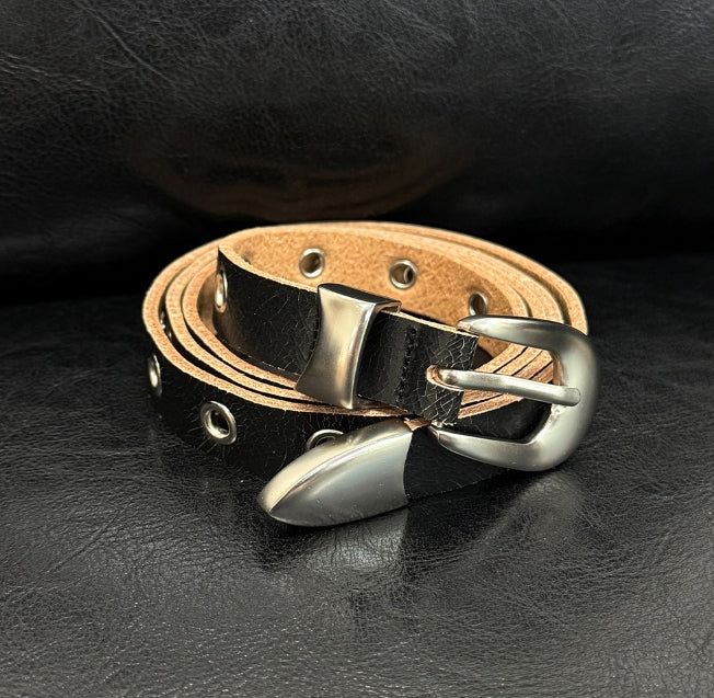 Ratton Crack Long Eyelet Leather Belt