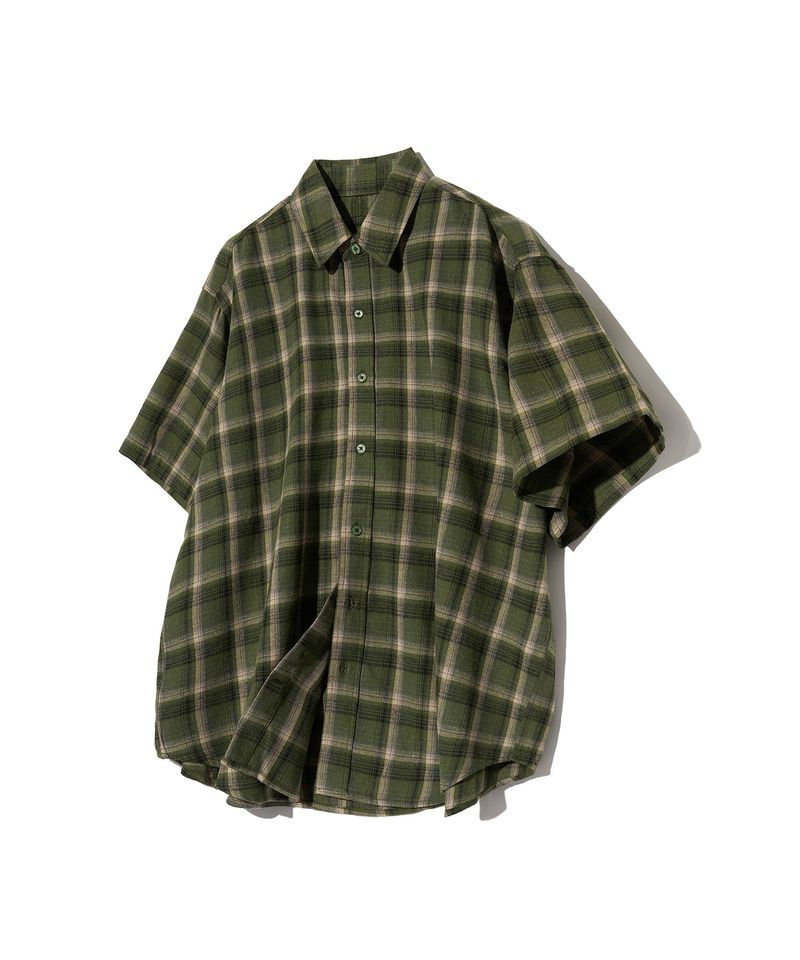 standard error(スタンダードエラー)の「87-STAN067 Vintage Forest OverFit Short-Sleeved Tartan Check Shirt(Tops)」