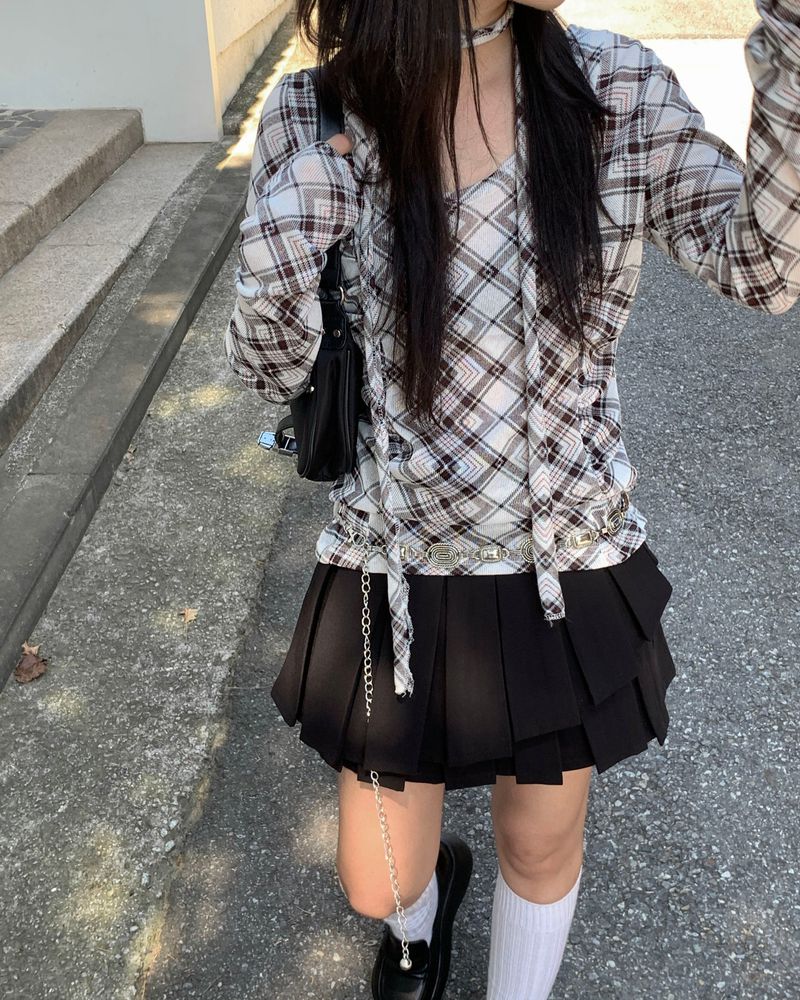 プリーツアンバランススカート
