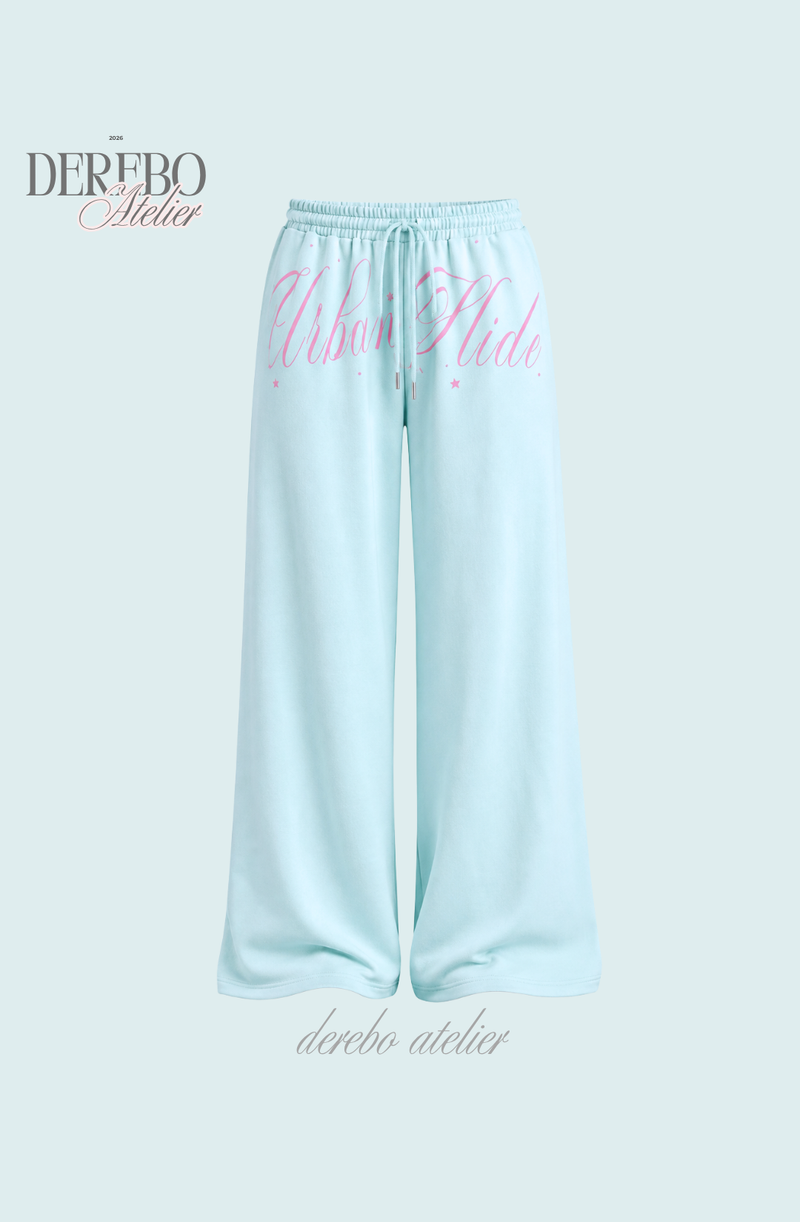 Taylor Mint Lettering Casual Wide Pants (TOP)