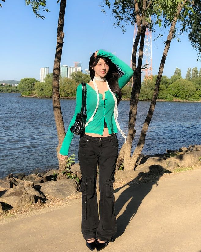 More Belted Low Bootcut Pants