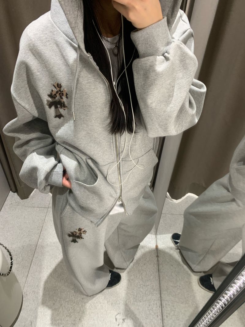 Reho Cross Patch Hoodie Zip-UP