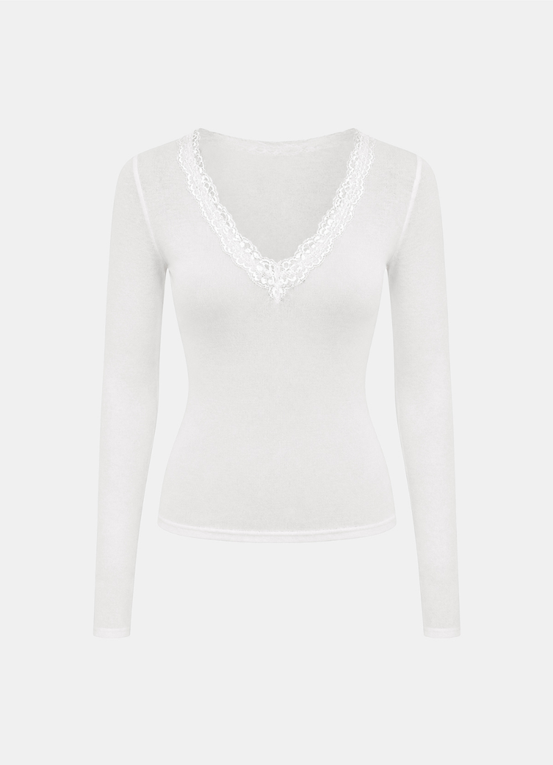 Irene Lace V-Neck Tee