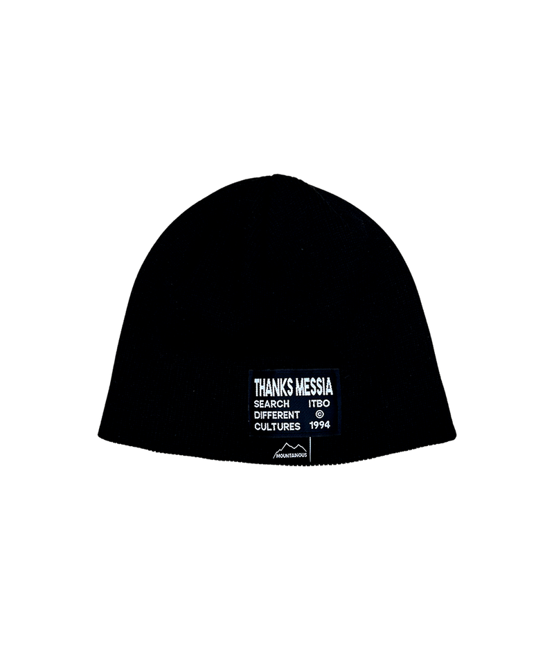 THANKS MESSIA(サンキュー メシア)の「OUT RABEL BEANIE-BLACK(Hats)」