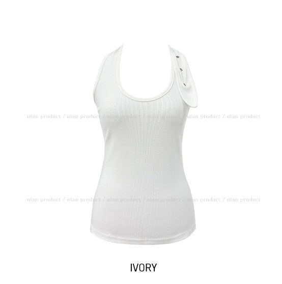 Yoni Eyelet Halter Sleeveless