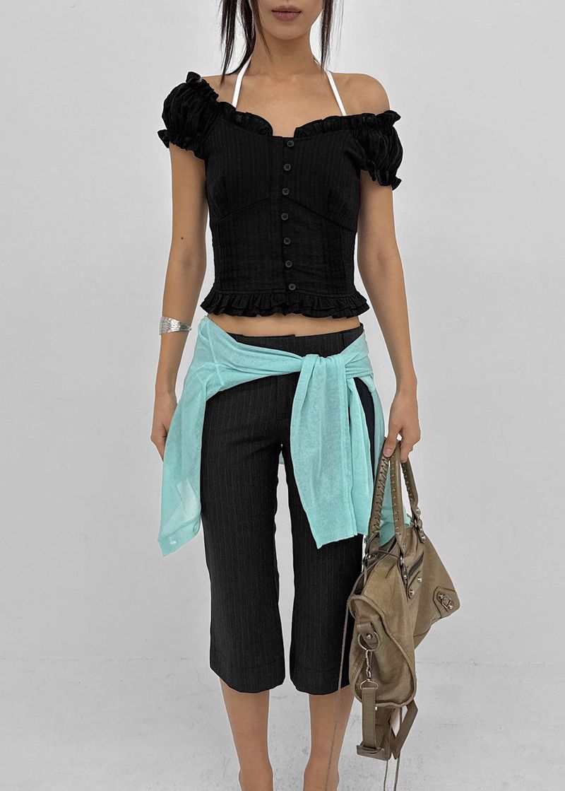 BLACKUP（ブラックアップ）の「[MADE] Heriki Two-Way Frill Blouse（Tops）」