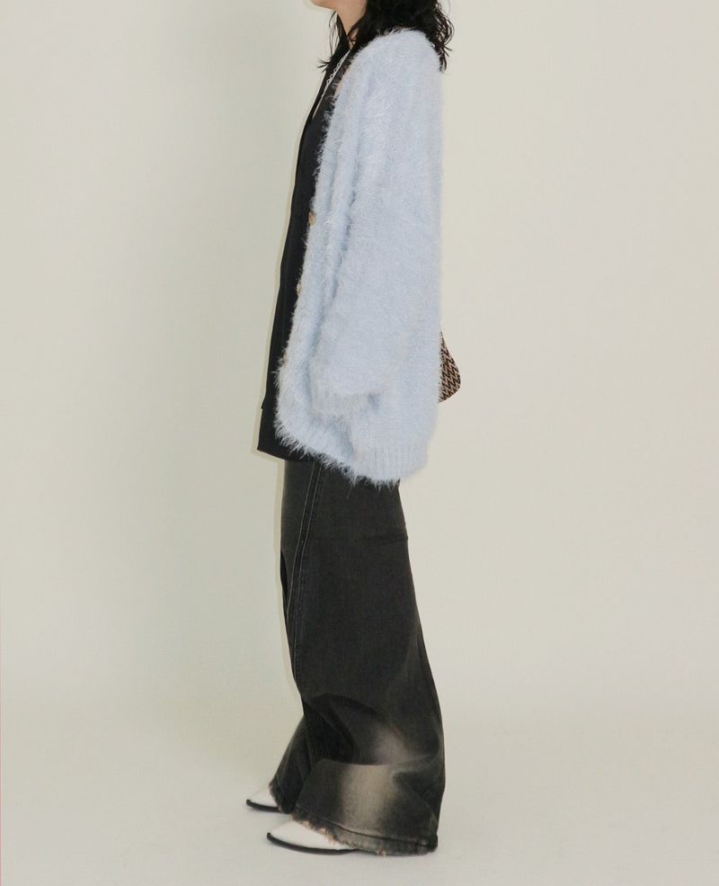 Featheryan Rouge Long Angora Cardigan