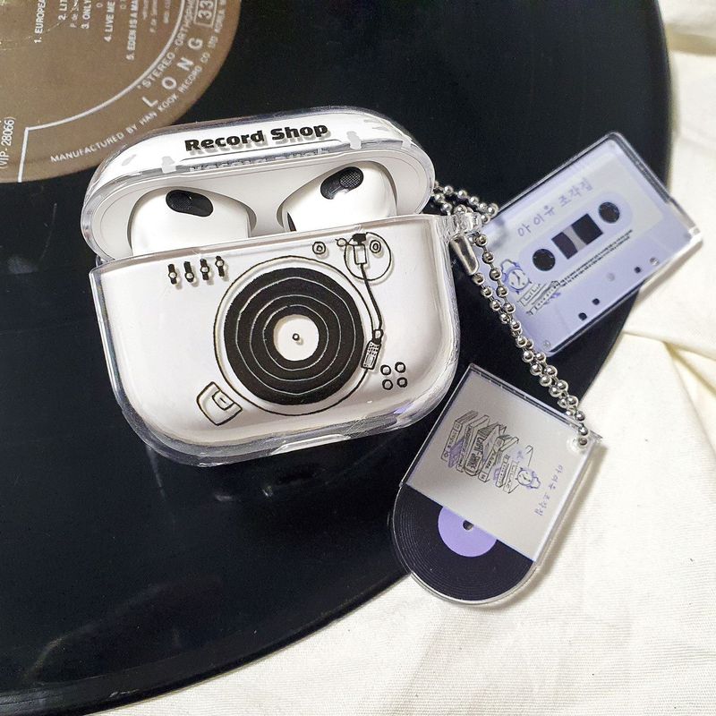 Turntable airpods case