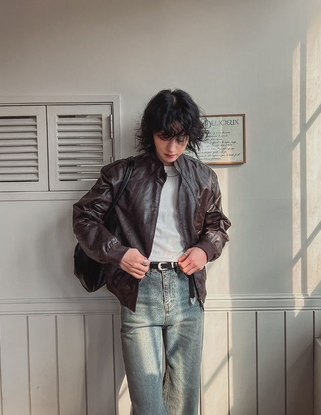Ito Two Way Crack Leather Jacket